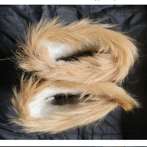 BearPaw KOLA Apres Ski Boots Sz 7 Real Fur Sheepskin Calf Goat Skin Wool Tan - Picture 12 of 16